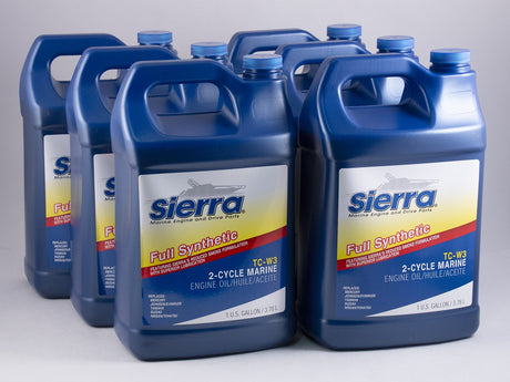 Sierra - Full Synthetic TC-W3 2 Stroke Outboard Engine Oil - Gallon - 6 Pack - 95403