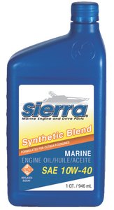 Sierra - 10W40 FCW 4 Stroke Outboard Synthetic Blend Engine Oil - Quart - 95512