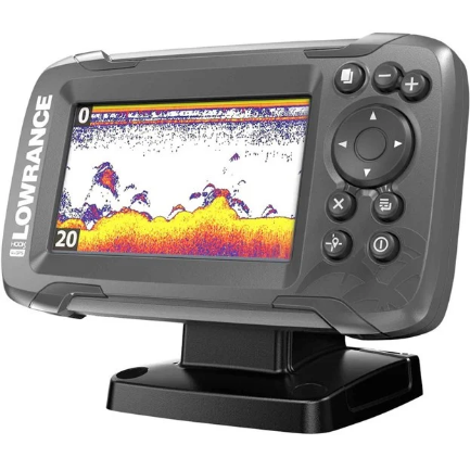 Lowrance - HOOK2 - 4x 4" GPS Bullet Fishfinder with Track Plotter Transom Mount Bullet Skimmer Transducer - 000-14014-001