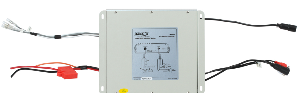 Boss Audio - MR800 Marine Power Amplifier - 2-Channel MOSFET Bridgeable - MR800