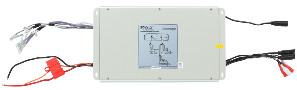 Boss Audio - MR1000 Marine Power Amplifier - 4-Channel MOSFET - Bridgeable - MR1000