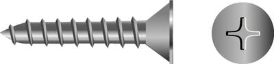 Seachoice - Phillips Flat Head Tapping Screws, #2 X 3/8" - 00678