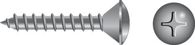 Seachoice - Phillips Oval Head Tapping Screws, #4 X 1/2" - 00771