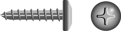 Seachoice - Phillips Pan Head Tapping Screw, #4 X 1/2" - 00846