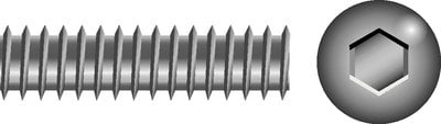 Seachoice - Socket Set Screw 100 Bag, 8-32 X 1/4" - 01109