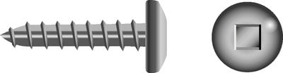 Seachoice - Square Pan Head Tapping Screw, #6 X 1/2" - 01174