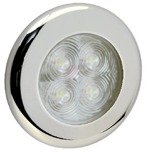 Seachoice - Led Interior Courtesy Light With Both Chrome And White Bezels - 03101