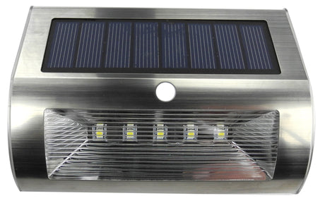 Seachoice - Solar Side-Mount Stainless LED Dock Lights - Cool White - W 4-11/16" x H 3-3/8" D 1-5/16" - 03704
