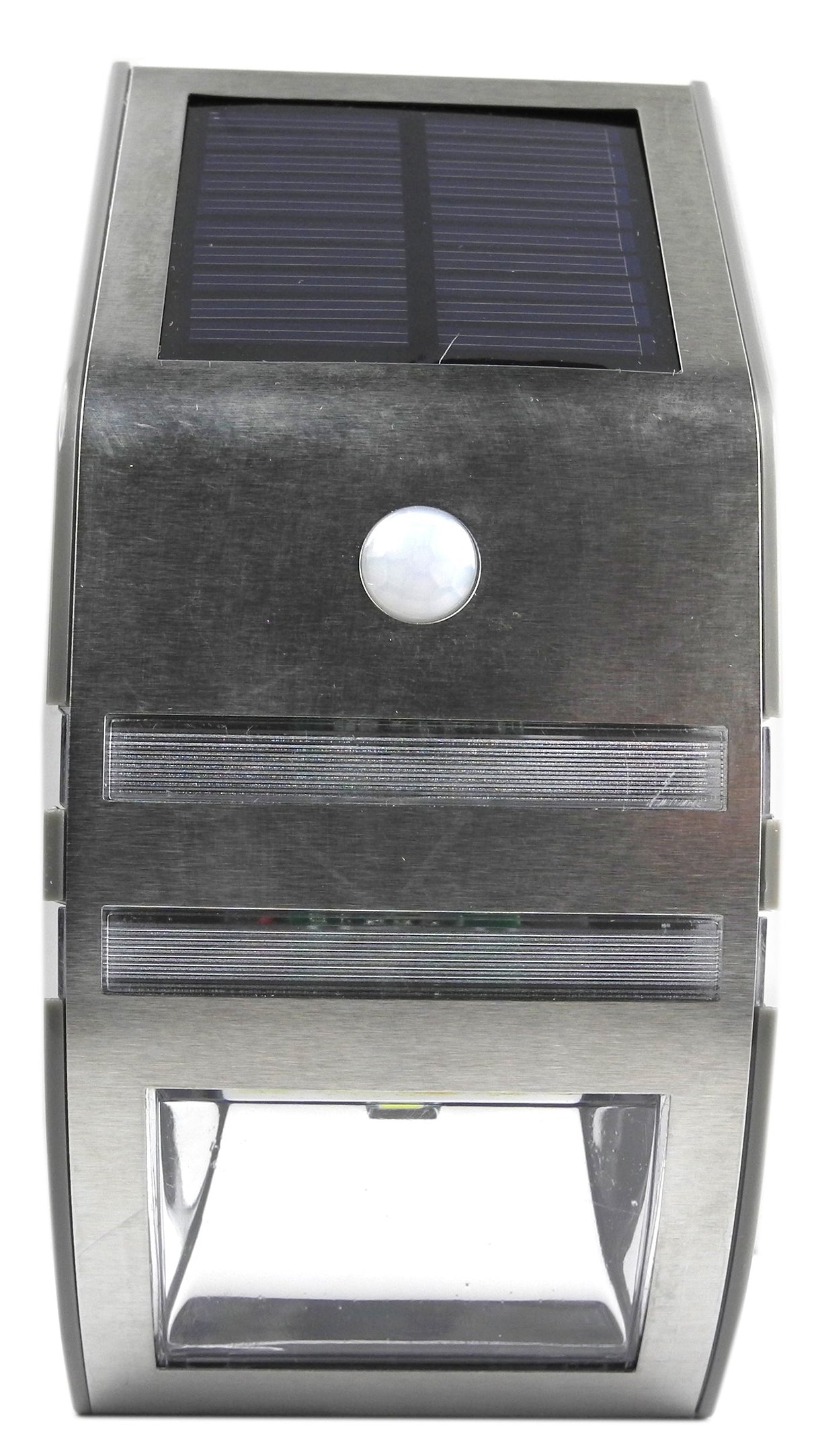 Seachoice - Solar Side-Mount Stainless LED Dock Lights - Warm White - W 3-1/16" x H 6-5/8" D 1-7/8"- 03706