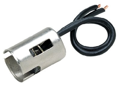 Sea Choice - Chrome Plated Brass Bayonet Socket With 4" Wire Lead - 08321