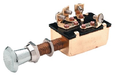 Seachoice Ein-/Ausschalter Push-Pull – 1 Stromkreis, 2 Kupferkabel 18 Gauge, Marinegeeignet