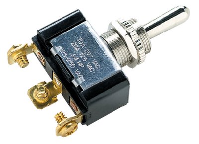 Seachoice - 3 Position Toggle Switch With 3 Screw Terminals Mom. On/off/mom. On - 12161