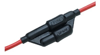 Seachoice - Watertight In-line Fuse Holder With Spare (2 Fuses Included) - 12711