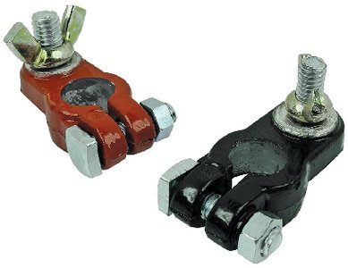 Sea Choice - Plastic Coated Battery Terminal Set (Includes 3/8" Positive and 5/16" Negative) - 13661