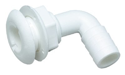 Seachoice - 90 Degree Plastic Thru-hull, One Nut Application, White - 18131