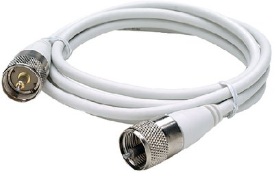 Seachoice - RG58U White Coaxial Antenna Cable Assembly With Fittings - 10' - 19761