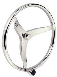 Seachoice - Stainless Steel Sports Steering Wheel With Turning Knob - 28481