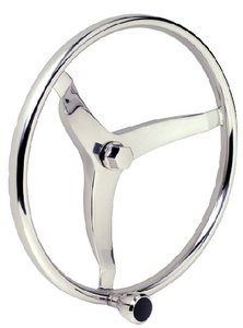 Seachoice - Stainless Steel Sports Steering Wheel With Turning Knob - 28531