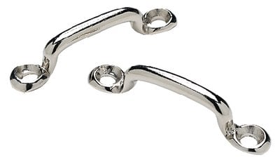 Sea Choice - Nickel Plated Brass Wire Eye Straps (2 Per Pack) - 28841