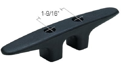 Seachoice - Black Plastic Cleat - 6" - 30821