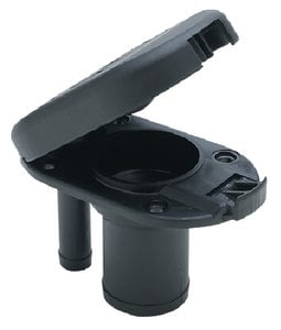 Sea Choice - Molded Plastic Gas Deck Fill With Vent and Cap (Hinge Flip Top) For 11/2" Hose - 32061