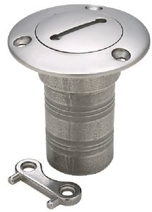 Sea Choice - Stainless Steel Deck Fill With Cap (Chain Tether) For 11/2" Hose - 32251