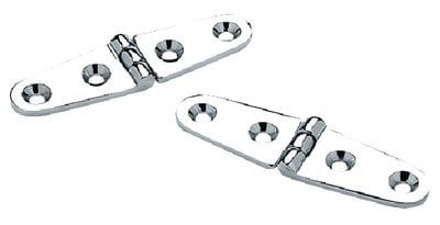 Seachoice - Chrome Plated Brass Strap Hinges - 4" x 1-1/8" - Pair - 33821