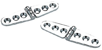 Seachoice - Chrome Plated Brass Strap Hinges - 6" x 1-1/18" - Pair - 33831