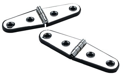 Sea Choice - Stainless Steel Strap Hinges With Base - 4" x 11/16" - 1 Pair Per Pack - 33851