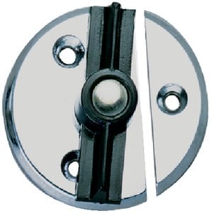 Sea Choice - Door Button With Spring - Chrome Plated Zinc - 1-3/4" Diameter - 35951