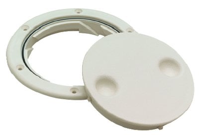 Sea Choice - Polypropylene Twist 'N' Lock Deck Plate - White - 5-5/8" - 39251