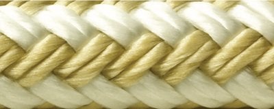 Seachoice - Double Braid Nylon Dock Line 3/8" x 15' - 40011 GOLD/WHITE