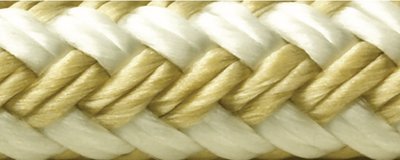 Seachoice - Double Braid Nylon Dock Line 1/2" x 15' - 40031 GOLD/WHITE