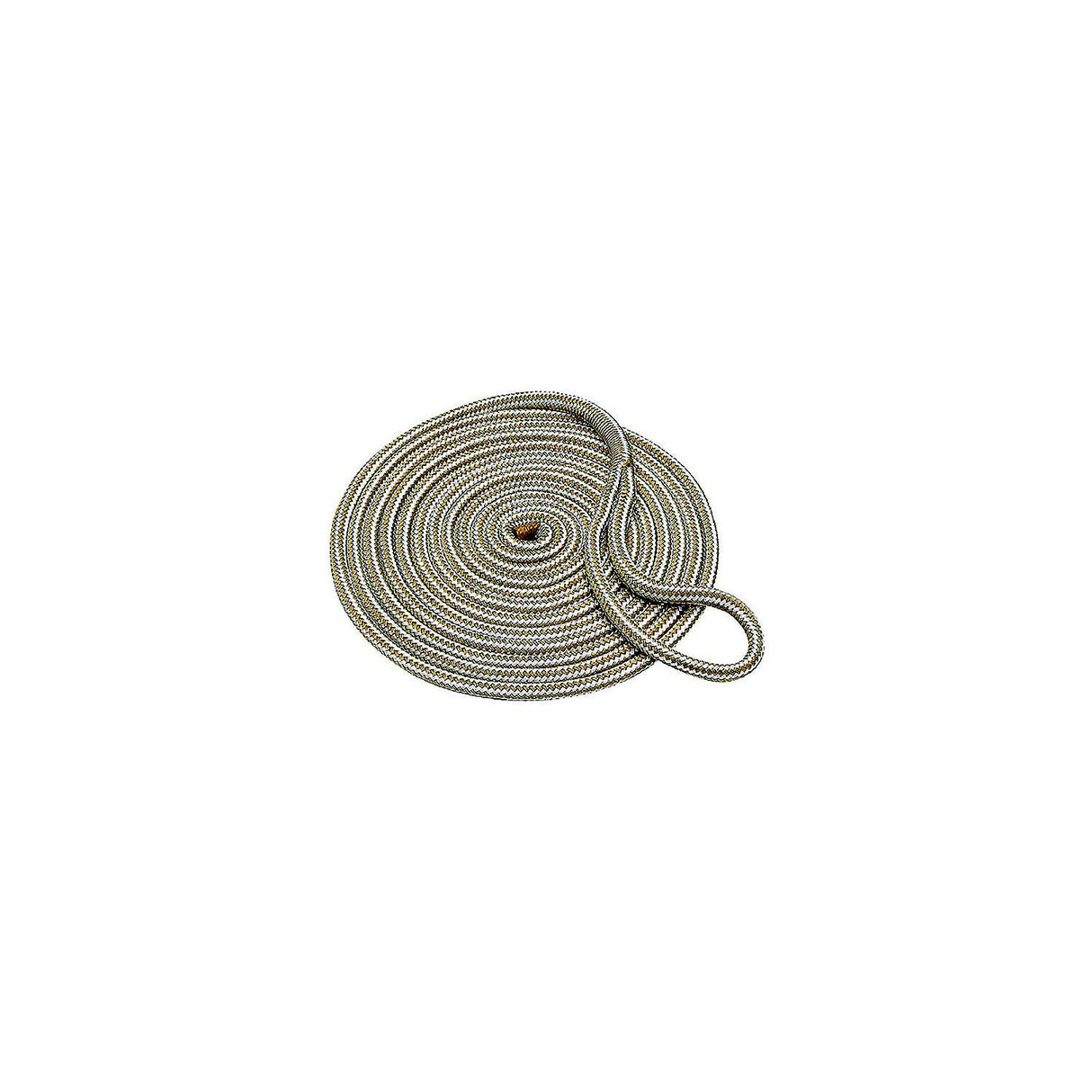 Seachoice - Double Braid Nylon Dock Line | Gold/White | 1/2" x 15' | 40031