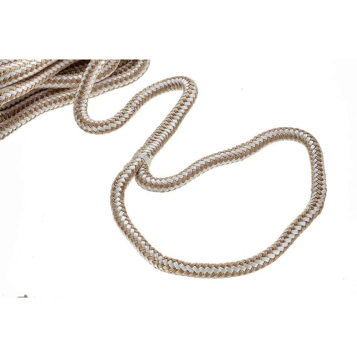 Seachoice - Double Braid Nylon Dock Line | Gold/White | 5/8" x 25' | 40051