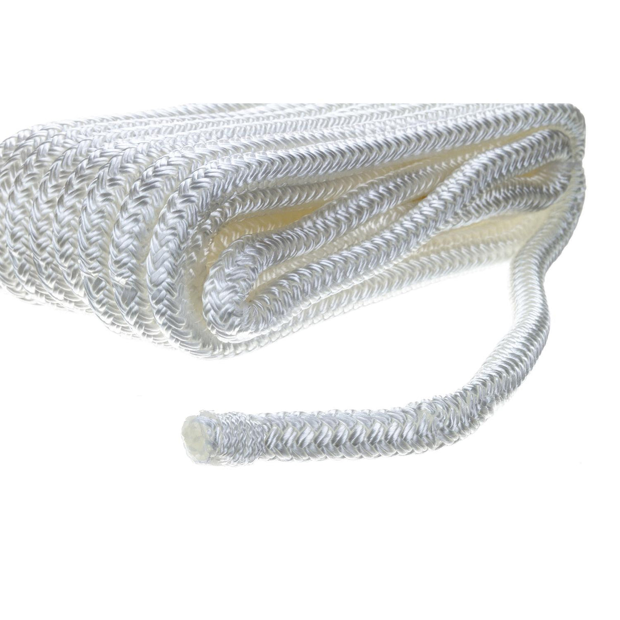 Seachoice - Double Braid Nylon Dock Line | White | 3/8" x 20' | 40101