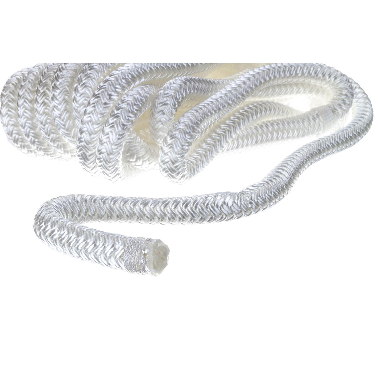 Seachoice - Double Braid Nylon Dock Line | White | 1/2" x 20' | 40121
