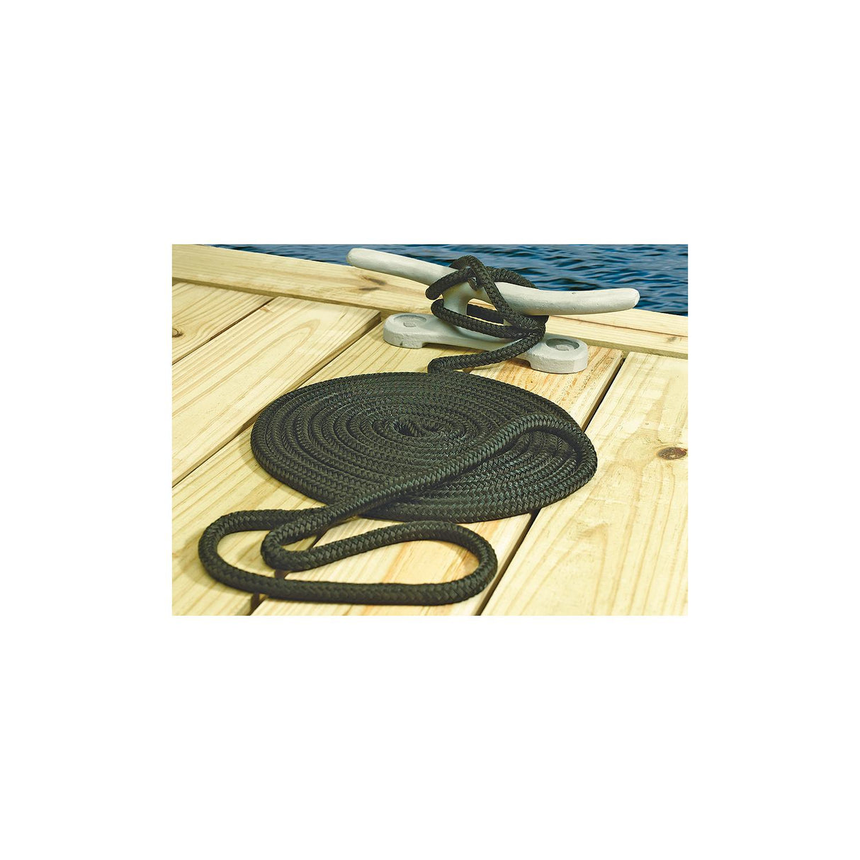 Seachoice - Double Braid Nylon Dock Line | Black | 3/4" x 25' | 47201