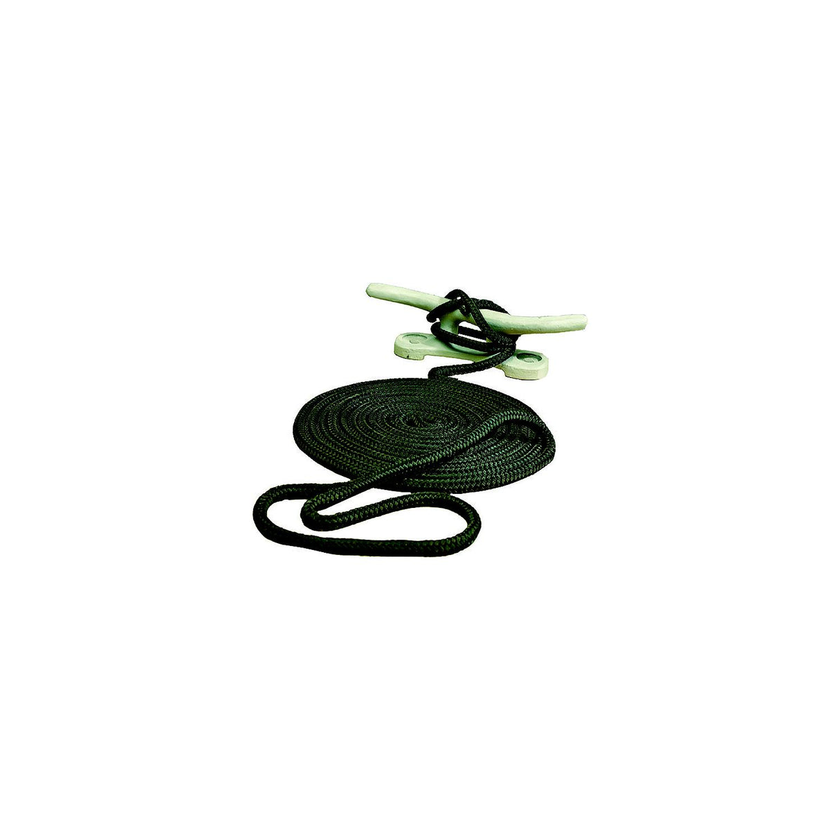 Seachoice - Línea de muelle de nailon trenzado doble - 3/8" x 20' 40271 NEGRO