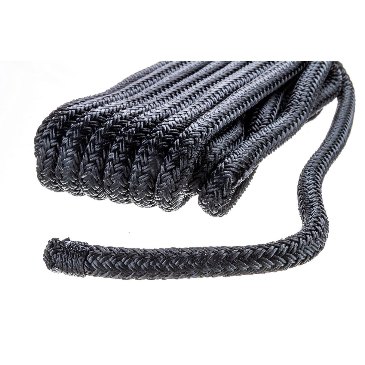 Seachoice - Double Braid Nylon Dock Line | Black | 3/8" x 15' | 40291