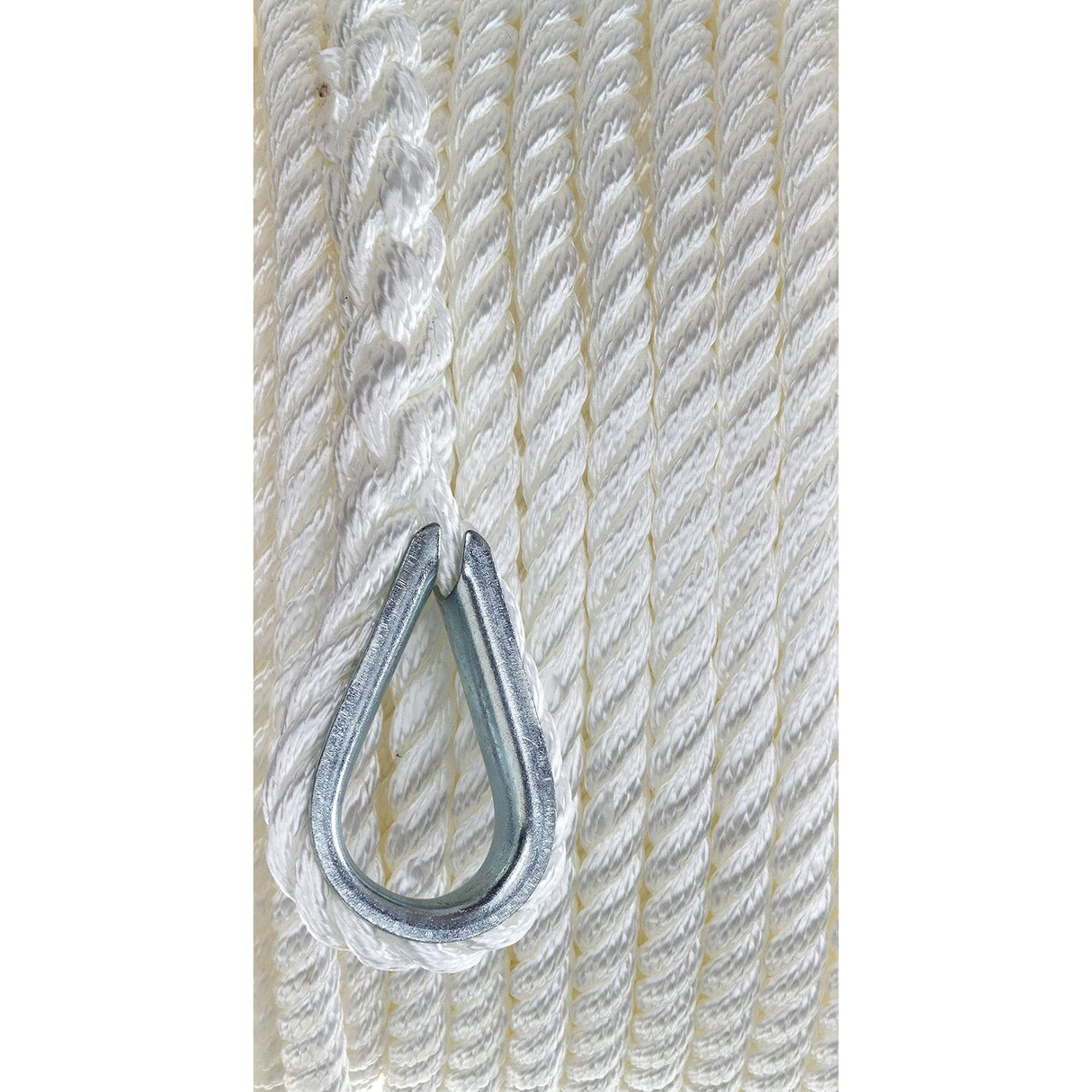 Seachoice - 3-Strand Twisted Nylon Anchor Line | White | 3/8" x 50' | 40691