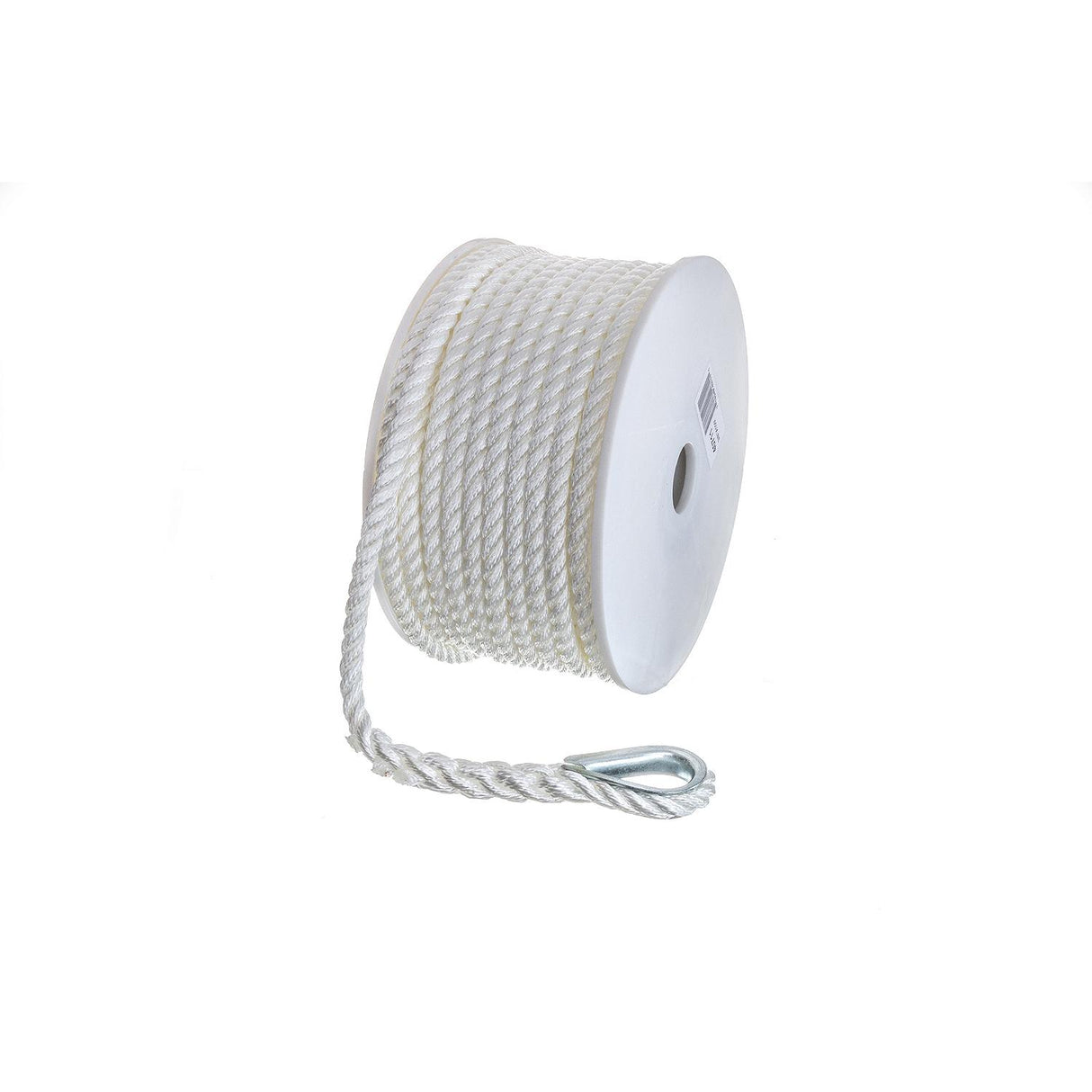 Sea Choice - Línea de anclaje de nailon trenzado de 3 hilos, blanca, 3/8" x 100' - 40711