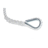 Sea Choice - Línea de anclaje de nailon trenzado de 3 hilos, blanca, 3/8" x 100' - 40711