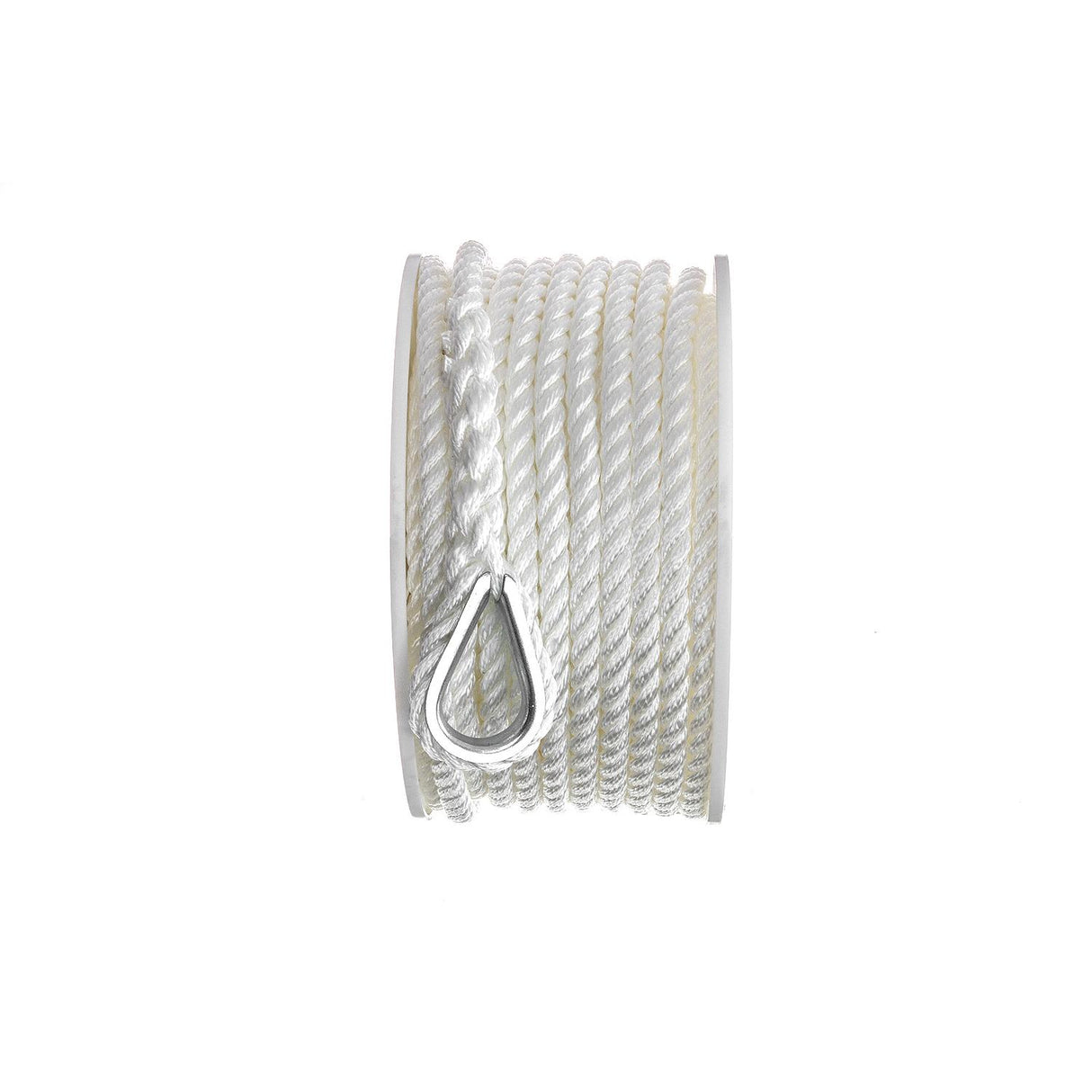 Sea Choice - Línea de anclaje de nailon trenzado de 3 hilos, blanca, 3/8" x 100' - 40711