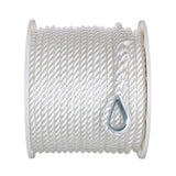 Seachoice - 3-Strand Twisted Nylon Anchor Line | White | 1/2" x 200' | 40751