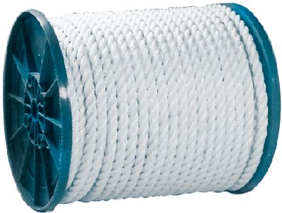 Seachoice - Twisted Nylon Rope, White, 1/4" X 600' - 40790