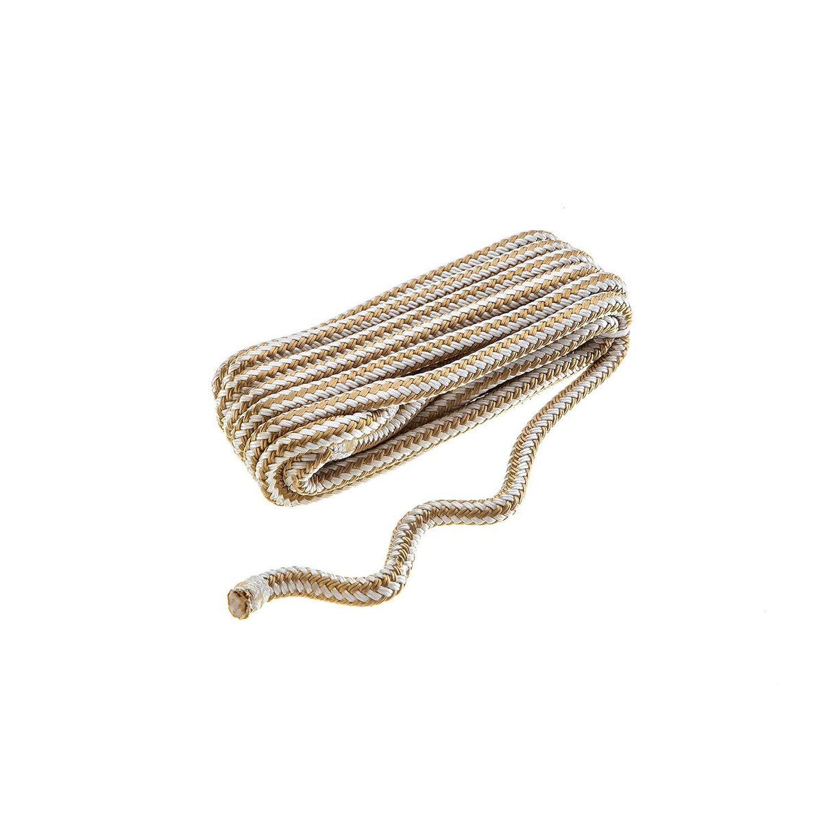 Seachoice - Double Braided Nylon Fender Line | Gold / White | 3/8" x 6' | 40991