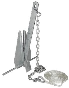 Sea Choice - Deluxe Anchor Kit (Includes Anchor, 1/4" x 4' Anchor Lead With (2) 5/16" Shackles and 3/8" x 150' Anchor Line) - 41732