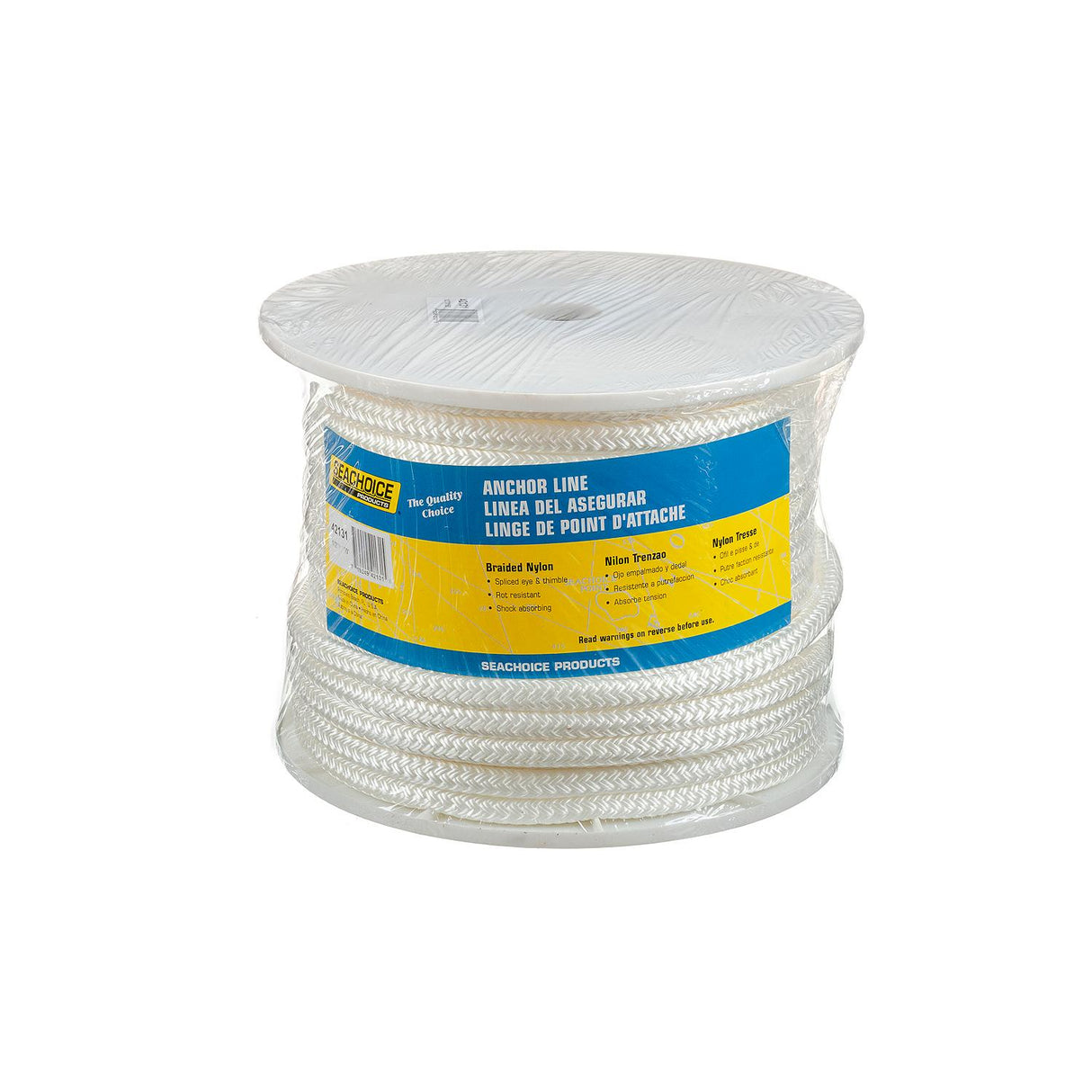 Seachoice - Double Braid Nylon Anchor Line | White | 1/2" x 150' | 42131
