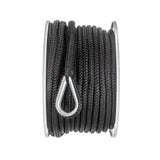 Seachoice - Double Braid Nylon Anchor Line | Black | 3/8" x 100' | 42201